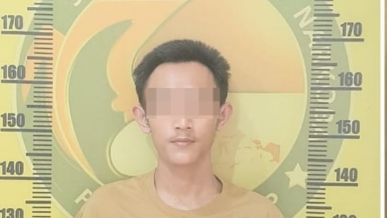 Foto salah satunya pelaku yang diamankan polisi polres cilacap