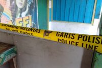 Tempat kejadian yang telah disegel polisi seusai kejadian berdarah 