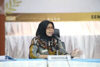 Foto Ketua Ombudsman RI Perwakilan Jawa Tengah, Siti Farida, saat kegiatan evaluasi sektor pengaduan publik.