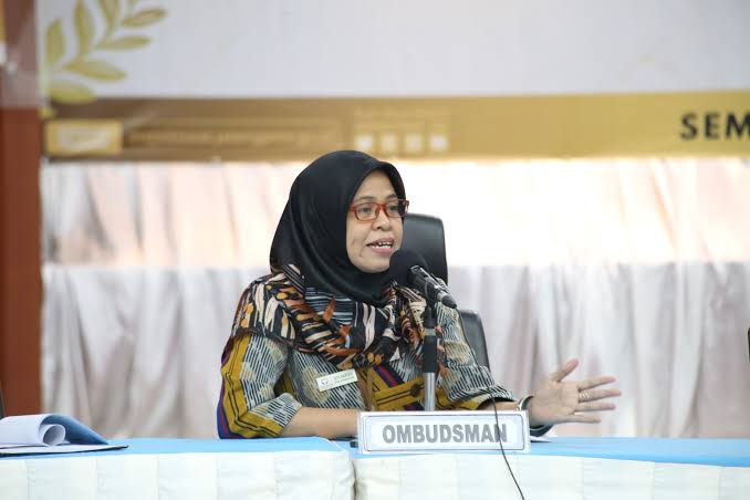 Foto Ketua Ombudsman RI Perwakilan Jawa Tengah, Siti Farida, saat kegiatan evaluasi sektor pengaduan publik.