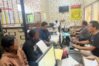 Foto ketika menjalani pemeriksaan oleh Polresta Cilacap 