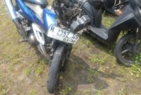Foto kendaraan yang nampa ringsek pasca laka tersebut 
