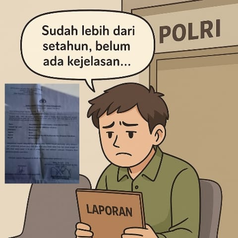 Foto ilustrasi serta bukti laporan korban