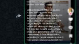 Foto tangkap layar ketika Kanit di konfirmasi 