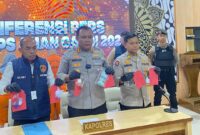Foto : Kapolres Blora disela konfersi pers yang ngawor dalam keteranganya 
