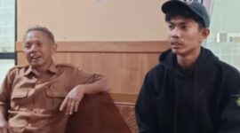Foto : Nail Ardiansyah Ketika meluapkan kekecewaannya karena tak di trima kerja 