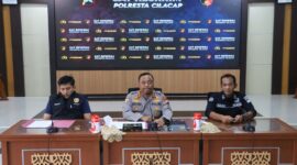Foto : ketika jajaran polres Cilacap memberikan keterangan kepada awak media dalam konfersi pers saptu 19/September/2025