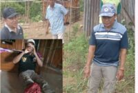 Foto korban Muhamat Ruin ketika mengalami luka patah kaki serta paska menunjukan lokasi kejadian. Dok/PIN 2/09/2025