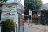 Foto : Lokasi kantor notaris Teguh Adisantoso, SH, MH, M.Kn. Yang Mengurus Sertifikat Tersebut 