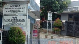 Foto : Lokasi kantor notaris Teguh Adisantoso, SH, MH, M.Kn. Yang Mengurus Sertifikat Tersebut 