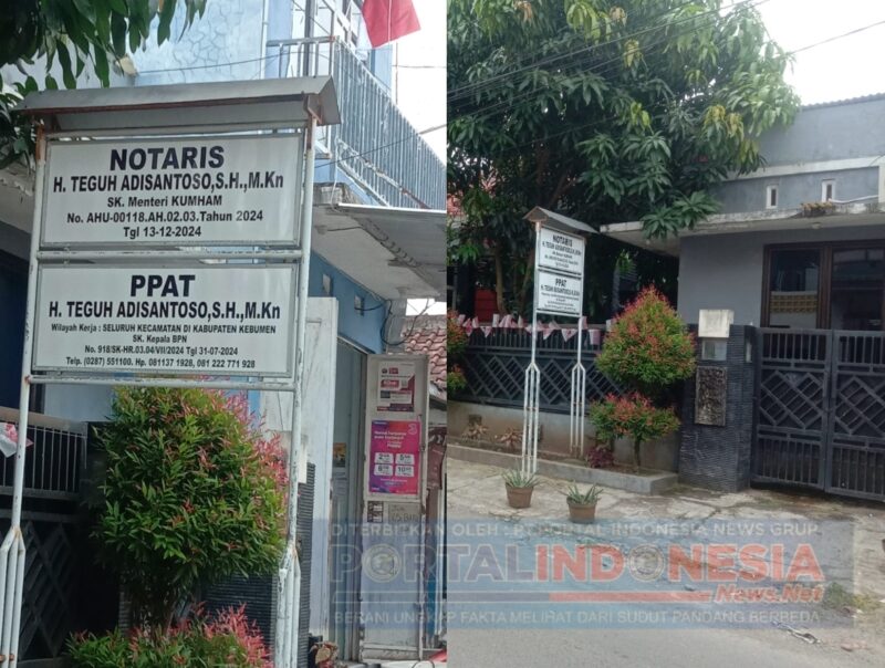 Foto : Lokasi kantor notaris Teguh Adisantoso, SH, MH, M.Kn. Yang Mengurus Sertifikat Tersebut 