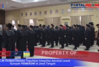 Foto ketika sumpah berlangsung di pengadilan tinggi Jawa Tengah 