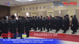Foto ketika sumpah berlangsung di pengadilan tinggi Jawa Tengah 