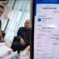Foto : petugas BRI yang sempat Bisitegang kepada, Ketua LPKSM Krisna Cakra Nusantara, Sugiyono SH, dan jurnalis yang hendak meliput namun dilarang. Serta bukti pembayaran penadah alias cukong yang membawa sertifikat tersebut.