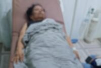 Foto : Korban ketika dirawat 