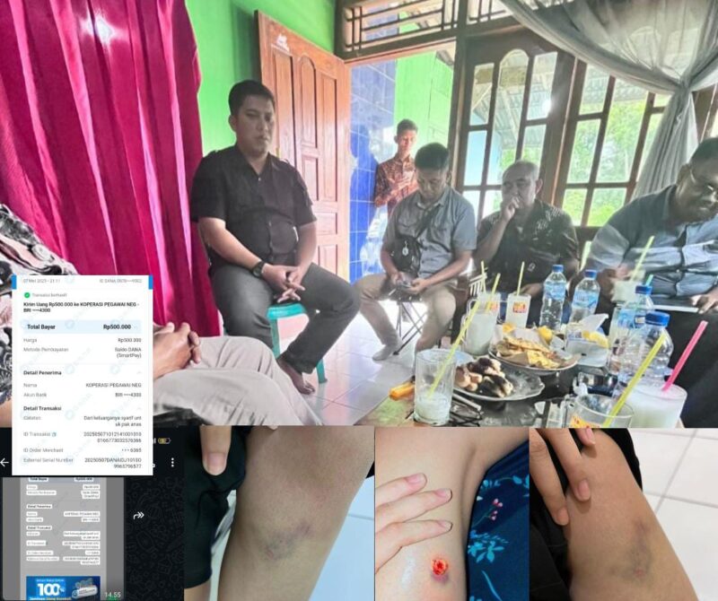 Foto : Ketika pelaku penganiayaan tahanan wanita rutan kebumen didampingi pegawai rutan Mendatangi keluarga korban untuk mengajak Damai serta meminta Berita Dihapus.27/12/2025