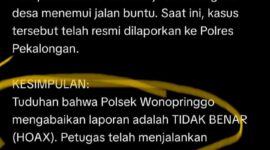 Foto : Hasil tangkap.layat akun tiktok polres pekolangan yang fitnah media HOAK 