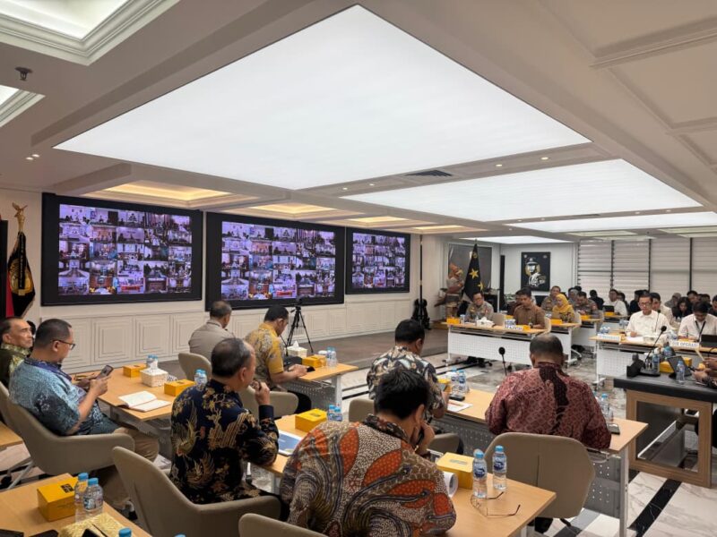 Foto : dalam Rapat Koordinasi Nasional yang digelar di Mabes Polri bersama Kementerian Pertanian, Perum Bulog, BPK, Asosiasi Pabrik Pakan Ternak, serta Himpunan Bank Milik Negara (Himbara).