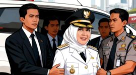 Foto : Karya AI KPK “Sikat” Bupati Pekalongan Fadia Arafiq, Digiring ke Gedung Merah Putih