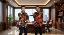 Foto : Sebelah kanan Direktur PT Anugrah Abadi Kencana, Marcellino Valent Gusna SM, dalam sebuah pertem tertutup bersama jajaran manajemen yang digelar di salah satu restoran prestisius di Kota Semarang, Minggu (10/5/2026).