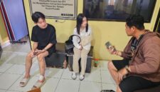 Foto : Korban Ketikan Melaporkan kejadian Di polsek Semarang Timur