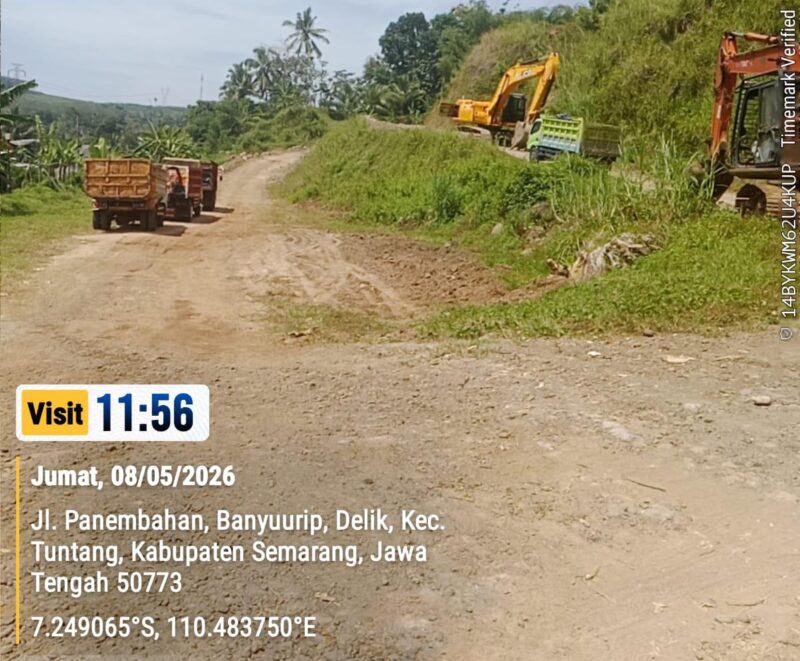Foto : yang Diduga aktivitas tambang galian batuan dan sirtu di Dusun Banyu Urip, Desa Delik, Kecamatan Tuntang, Kabupaten Semarang