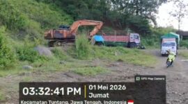 Foto : Diduga Tambang Elegal yang Berada Di Tuntang kabupaten Semarang