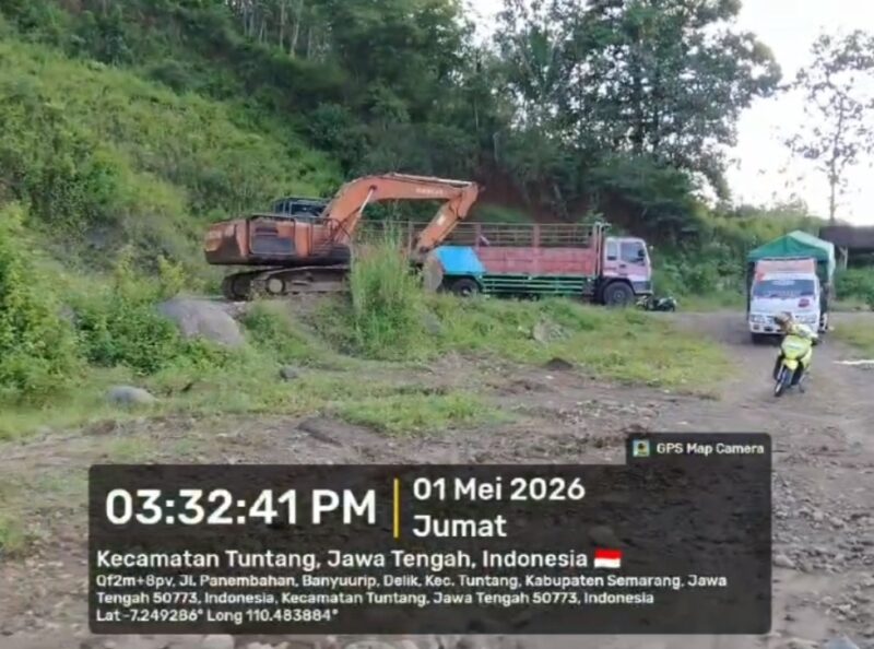 Foto : Diduga Tambang Elegal yang Berada Di Tuntang kabupaten Semarang