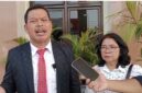 Foto : John L Situmorang S.H M.H Ketika Memberikan keterangan kepada awak media